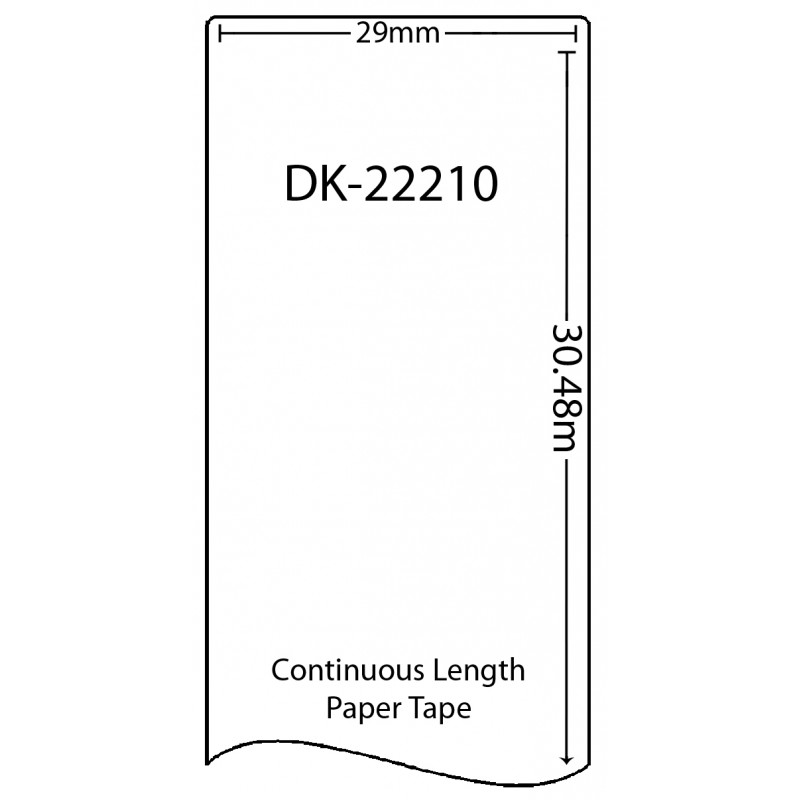 Compatible Brother White Address Labels DK-22210 29mm x 30.48m (Pack Of 2)